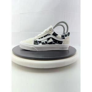 Vans Mosaic Checkerboard Womens Size 6 Blue White Black Canvas Suede Skate Shoes